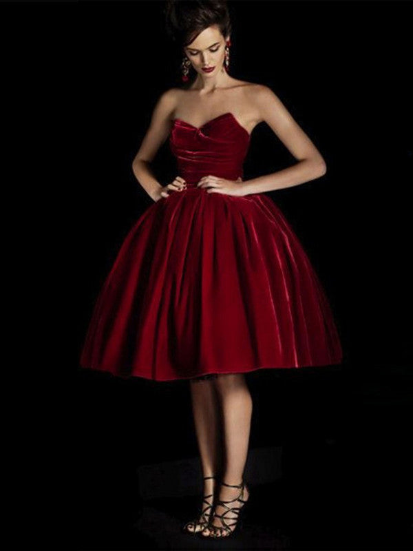 red knee high dress