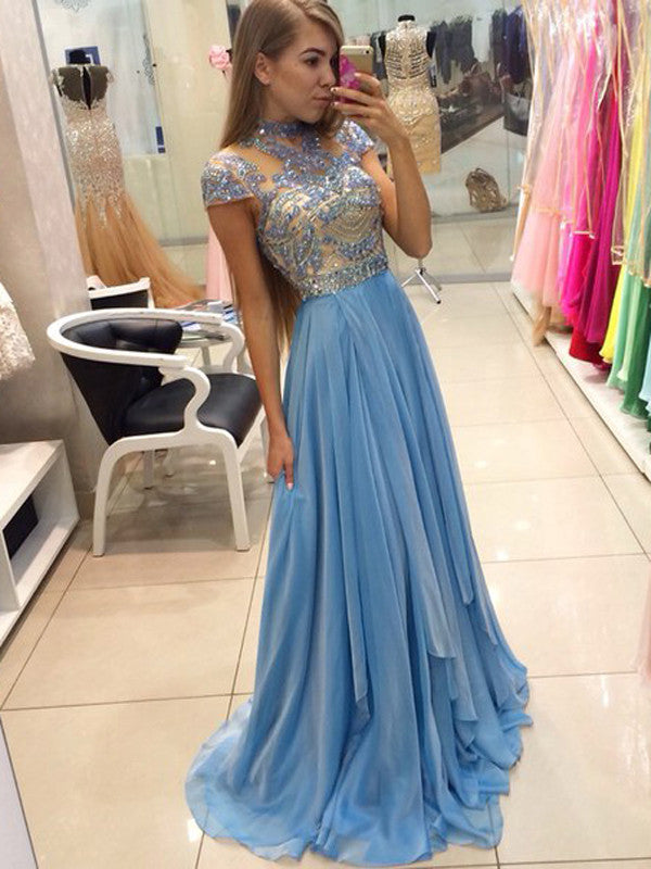 prom dresses with high neck