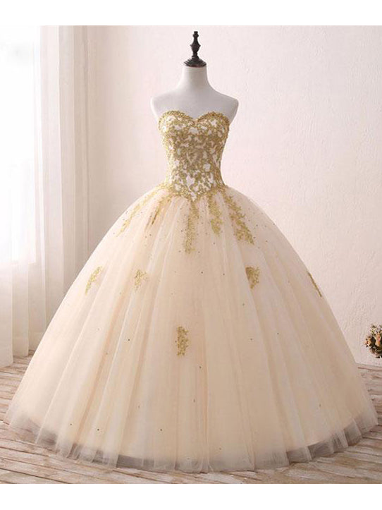 A-line-Ball-Gowns-Sweetheart-Gold-Prom 