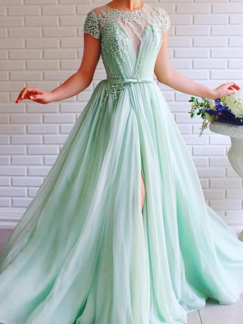 mint evening dress