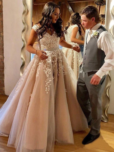 plus size champagne prom dresses