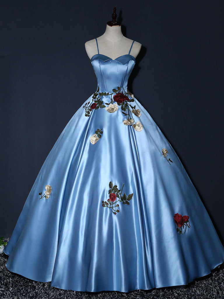 blue prom dress ball gown