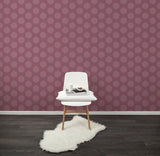 Behang Hexamix Aubergine - roomblush