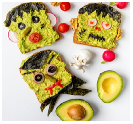 halloween avocado toast