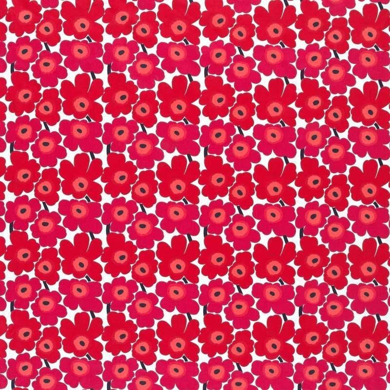 Mini Unikko Fabric in Red and Pink - Bolt of Cloth