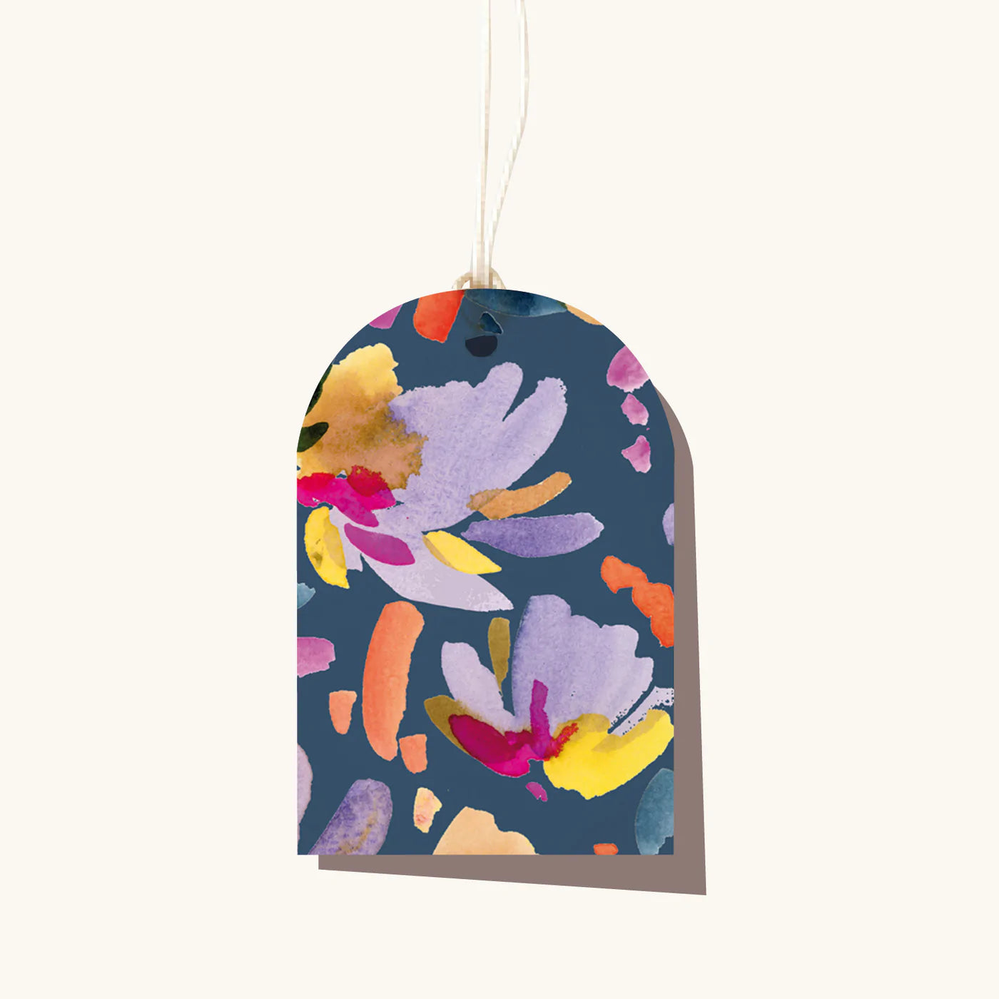 Gift Tag - Floral Navy