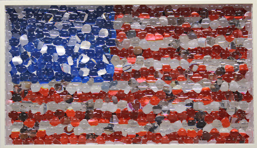 american flag recycled glasses