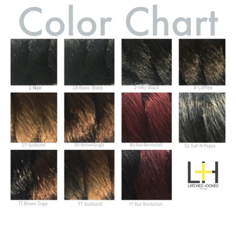 Ombre Braiding Hair Color Chart