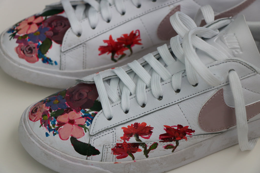 flowers on shoes