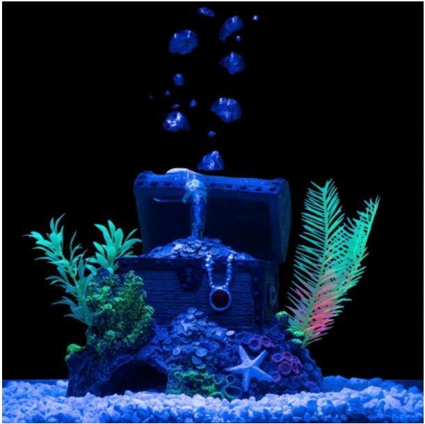 Hou op God handig GloFish Aquarium Ornament Air-Action Treasure Chest XL - in Grandville, MI  - Blue Fish Aquarium