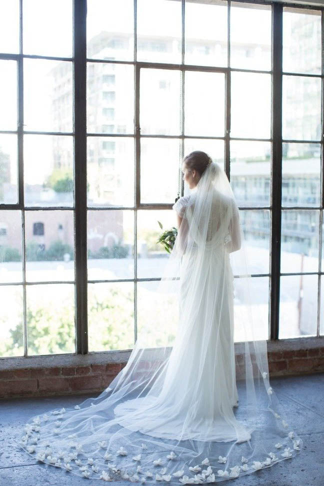 tulle cathedral veil