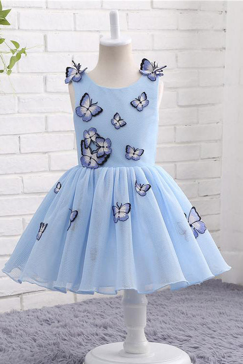 baby blue flower dress