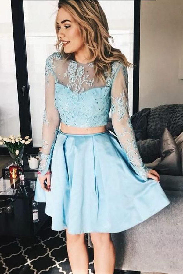 sky blue homecoming dresses