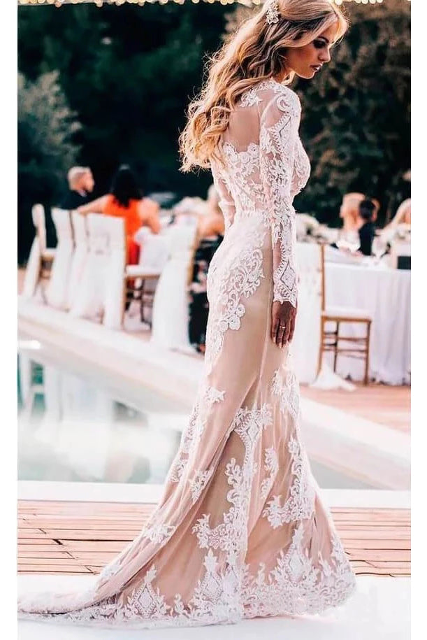  Long Sleeve Lace Mermaid Wedding Dress in the world Don t miss out 
