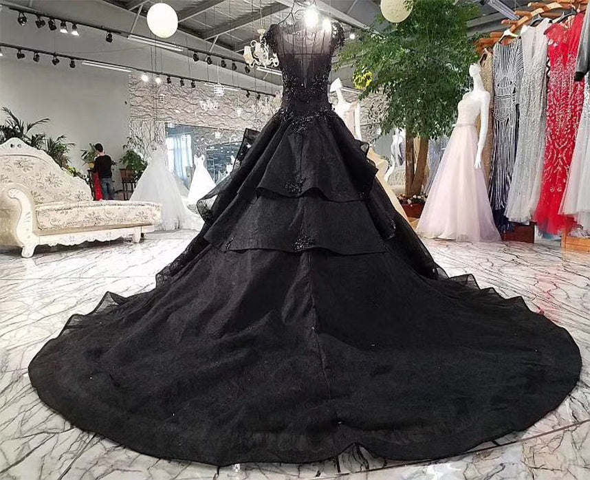 gorgeous black wedding dresses