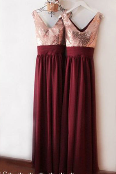 rose gold and burgundy dress