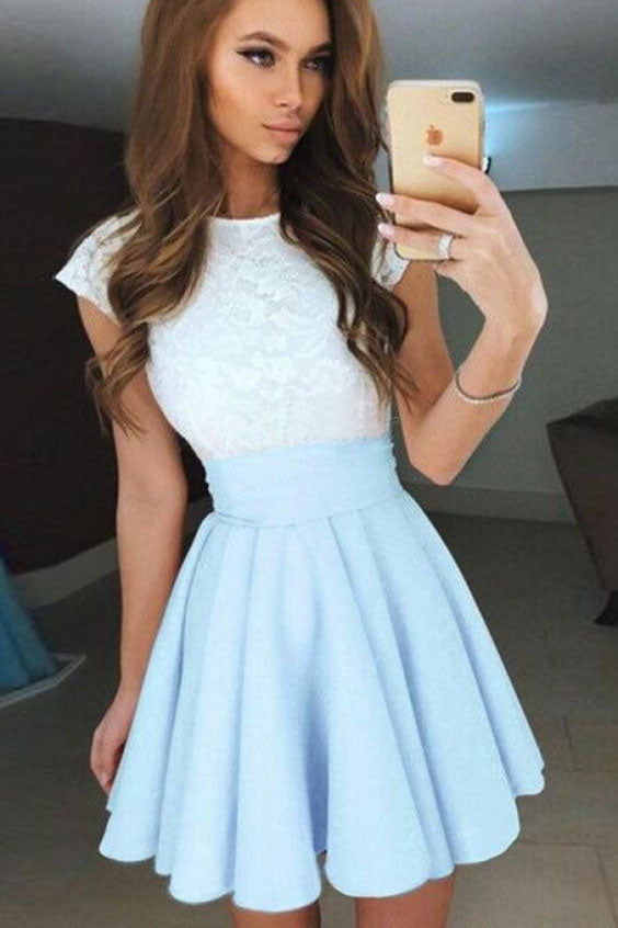 pale blue short dress