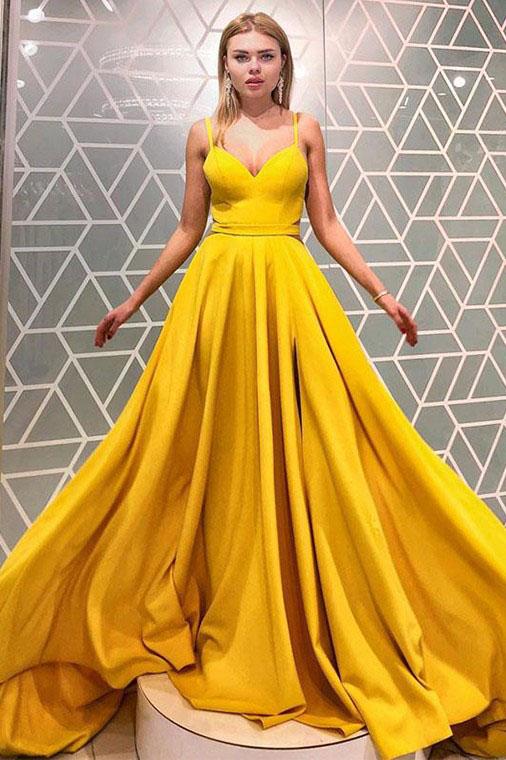 cheap prom dresses yellow