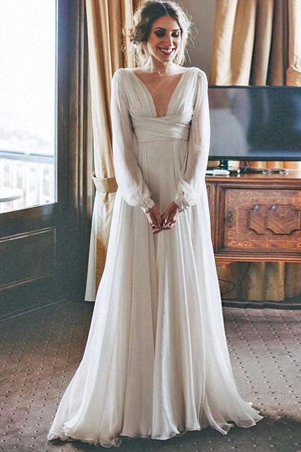 chiffon bridal gowns