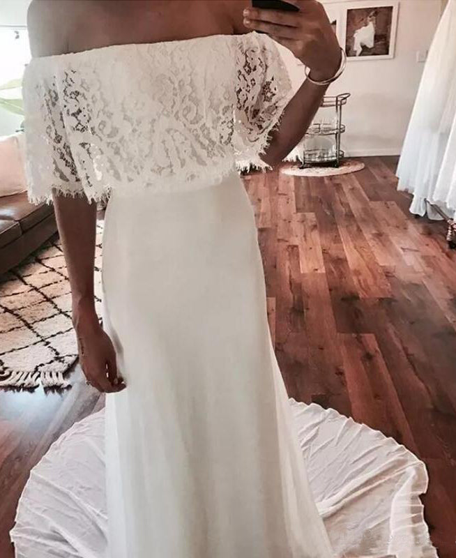 lace and chiffon bridesmaid dresses