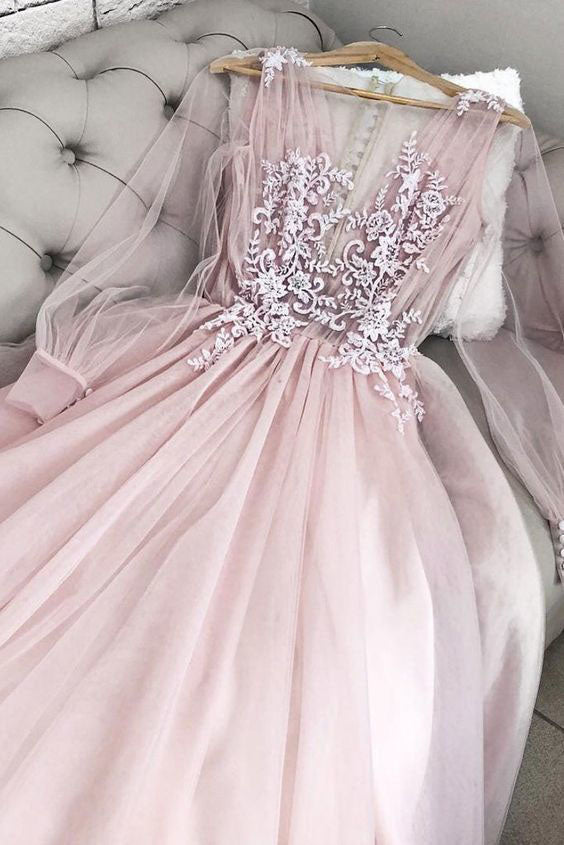 sheer sleeve formal dress