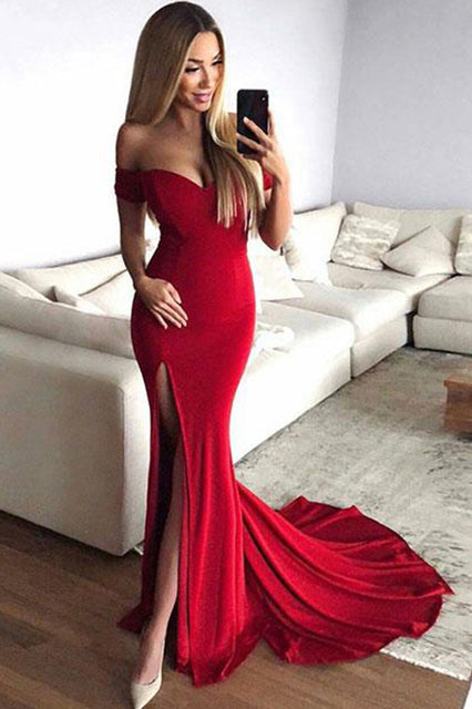 long formal dresses with slits