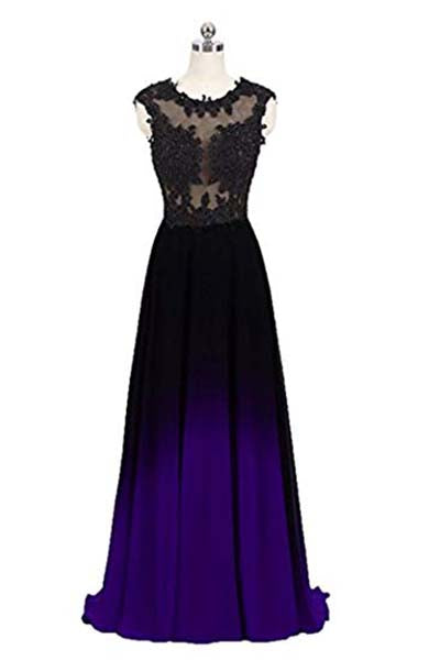 purple and black formal dresses