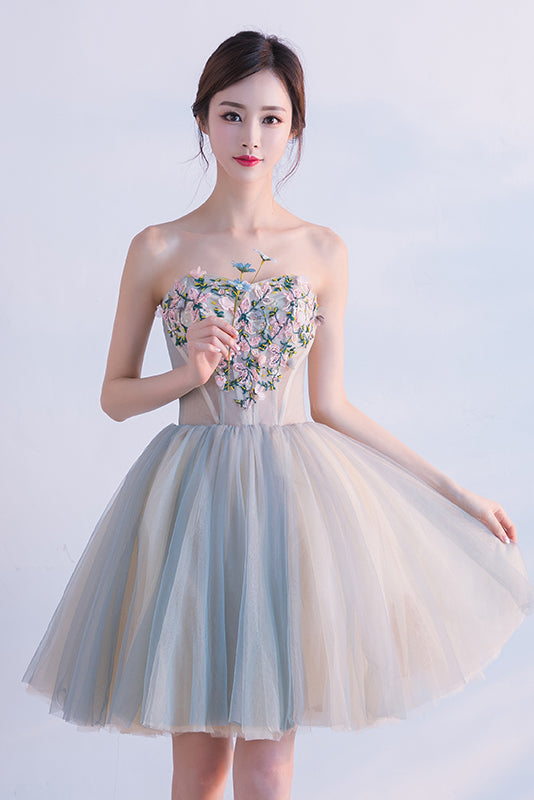 cheap strapless prom dresses