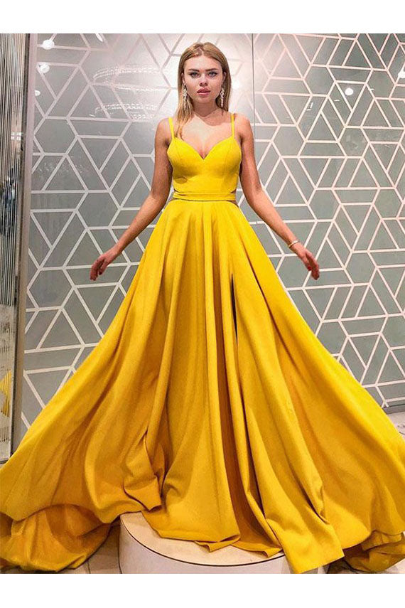 yellow cheap prom dresses