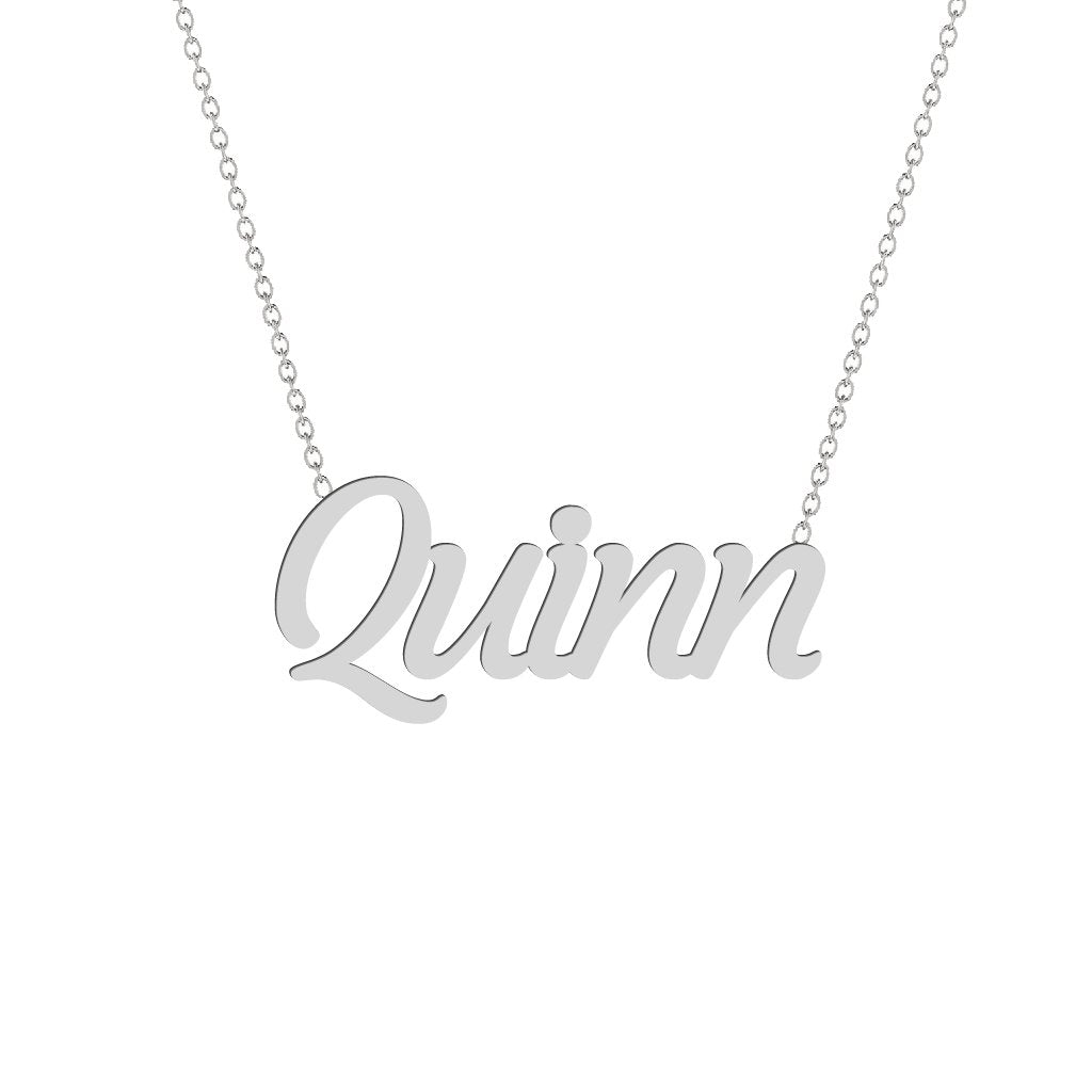 Gold Name Necklace Quinn