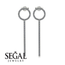Hanging Circle Diamond Earrings - Lilah No. 3