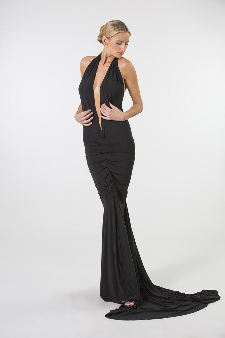 goddess evening gown