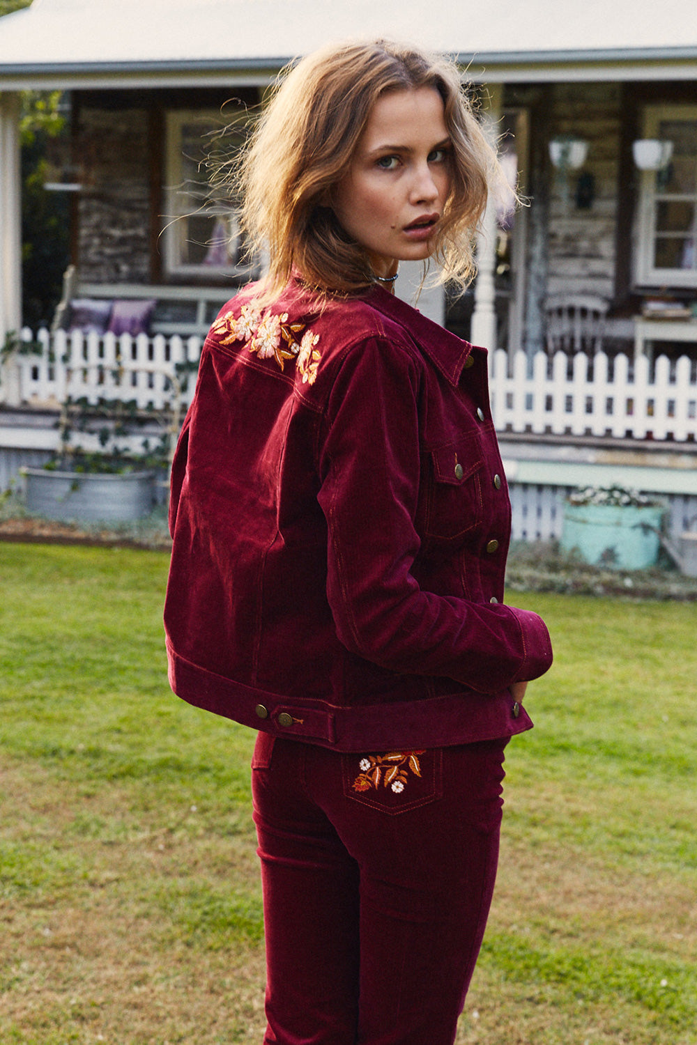 Ginger Cord Jacket in Tawny Port - Pre-loved