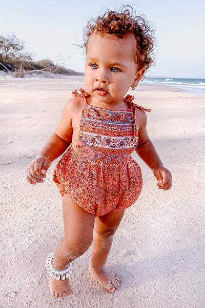 Castaway Baby Romper Hibiscus - Arnhem 