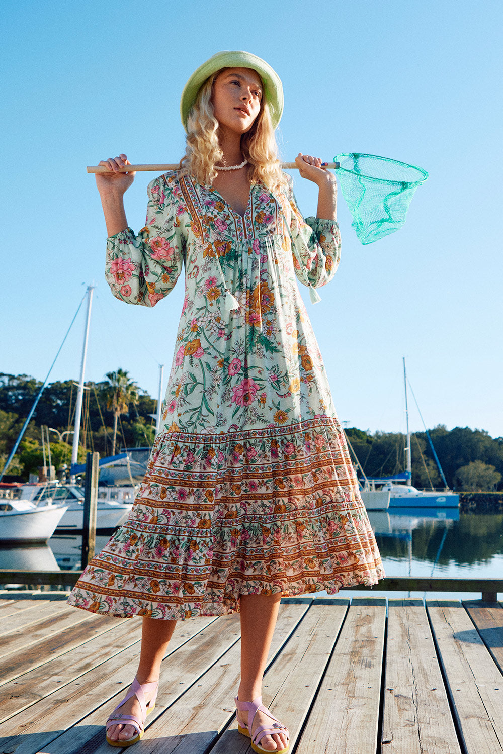 Magnolia Sundress in Sencha - Pre-loved