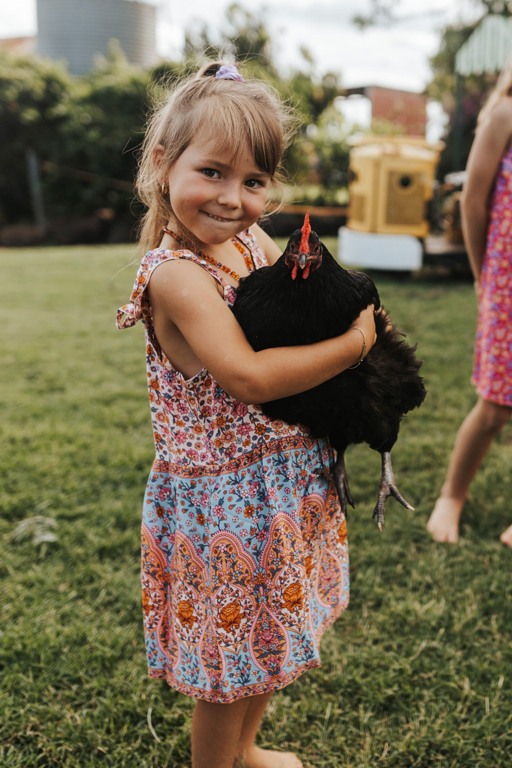 Mai Kiddies Dress in Lychee - Pre-loved