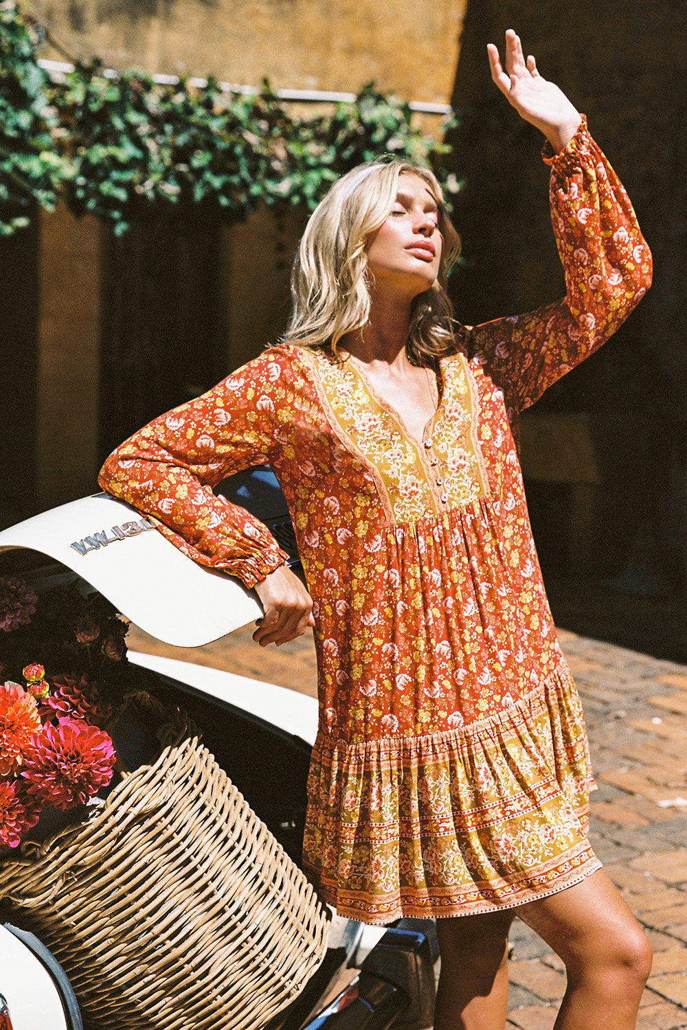 Audrey Tunic Dress in Cinnamon
