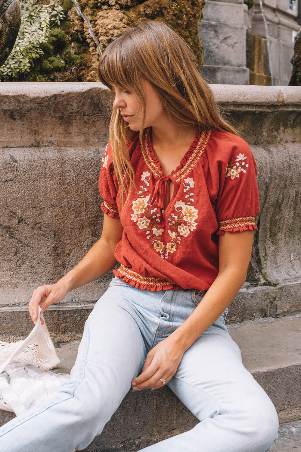 Willow Blouse in Ochre - Pre-loved