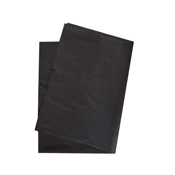 black tissue paper