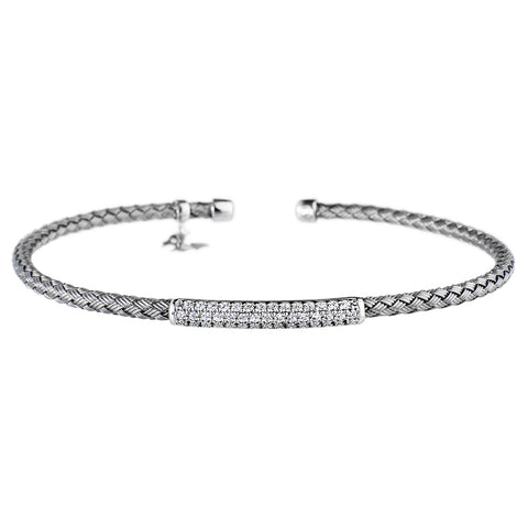 Entwined CZ Bar Bracelet Vamp London