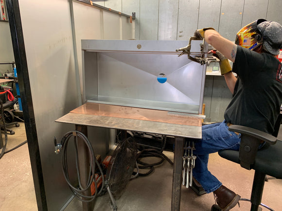 welding custom stainless steel sink