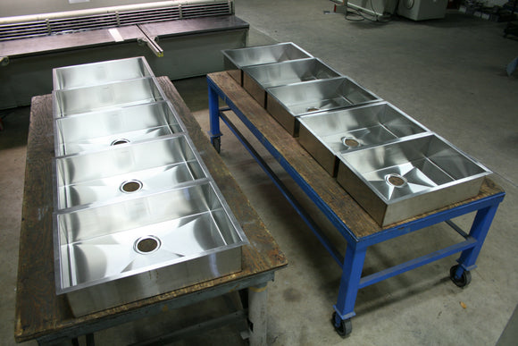 custom stainless steel sinks