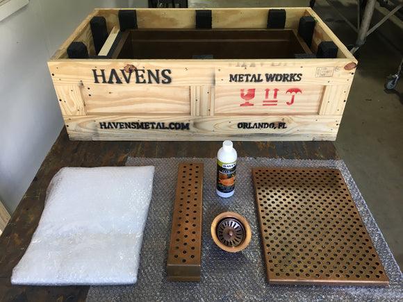 Havens Metal custom sink crate