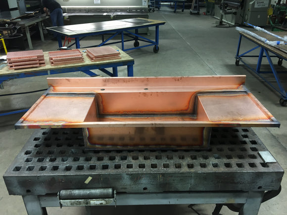 custom drainboard sink with two drainboards made of 14 gauge copper by Havens Metal