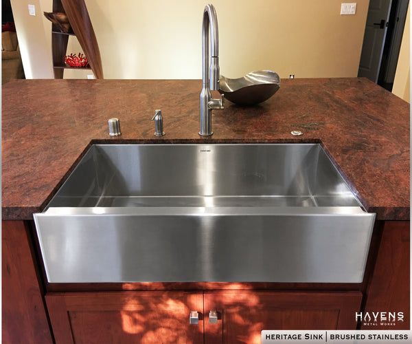 Heritage stainless farm style apron sink