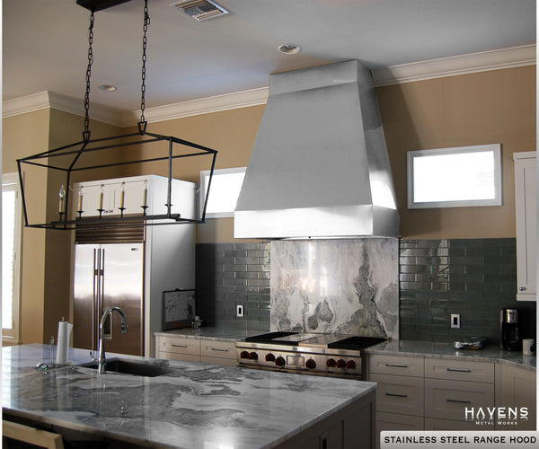 Stainless steel range hoods images and gallery by Havens.
