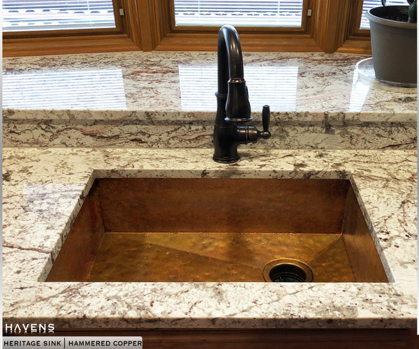 Hammered Copper Farmhouse Sink Heritage Havens Luxury Metals