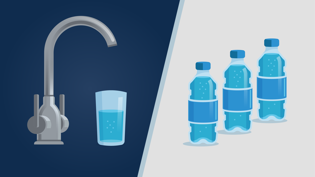 tap water and bottled water