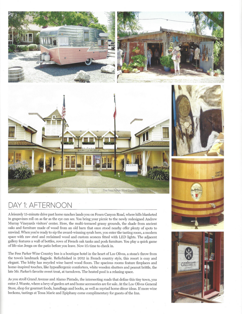 West Hollywood Magazine The Getaway Santa Barbara's Santa Ynez Valley 
