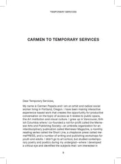 ART AND SOCIAL PRACTICE REFERENCE POINTS Temporary Services with Carmen Papalia by ed. Jen Delos Reyes